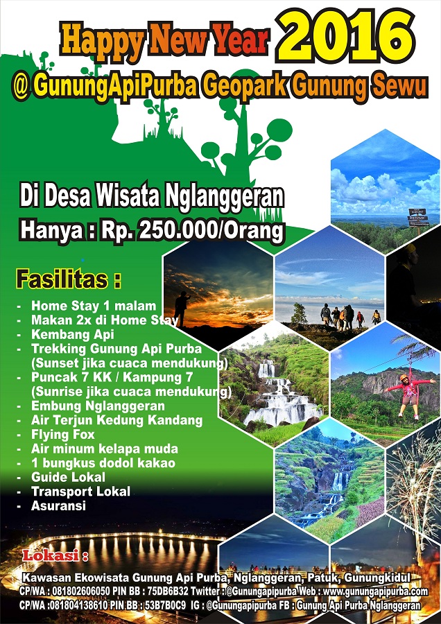 Event Tahun Baru, Pengelola Desa Wisata Nglanggeran Promo Paket Tahun Baru 2016