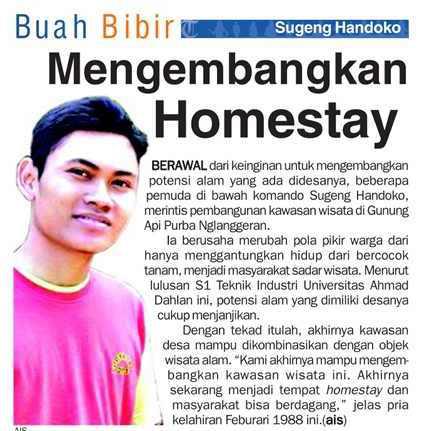 Mengembangkan Homestay Desa Wisata Nglanggeran
