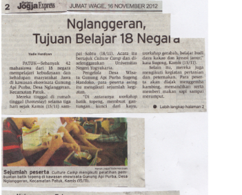 Nglanggeran Tujuan Belajar 18 Negara 16 November 2012