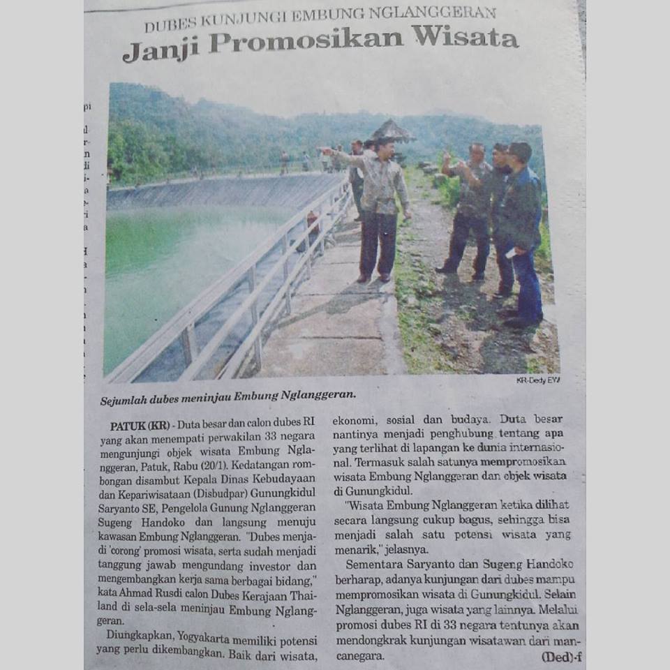 Kunjungan Dubes ke Desa Wisata Nglanggeran 